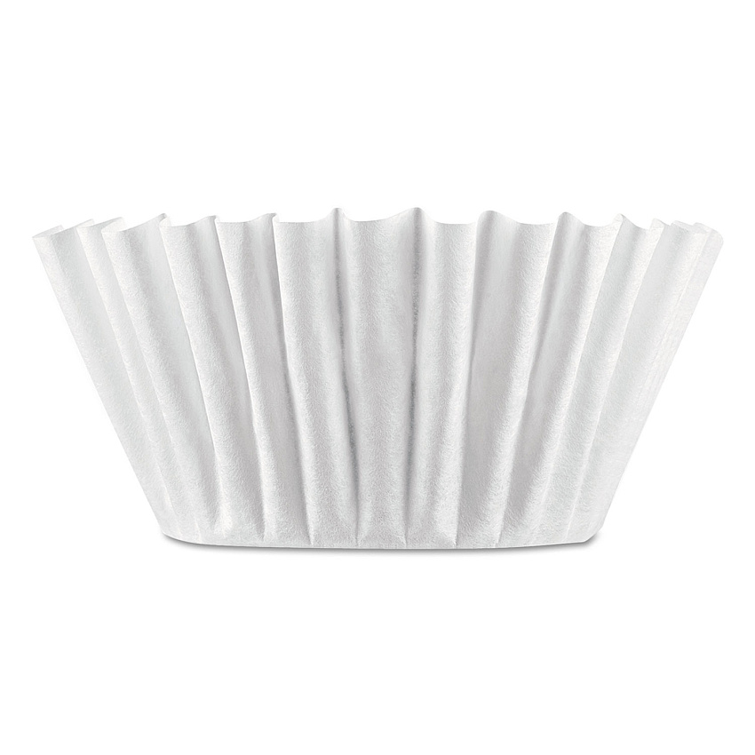 BUNN Coffee Filters, 8 to 12 Cup Size, Flat Bottom, 100/Pack (BUNBCF100B)