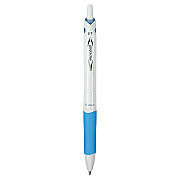 Pilot Acroball PureWhite Advanced Ink Hybrid Gel Pen, Retractable, Fine 0.7 mm, Black Ink, White/Blue Barrel (PIL31850)