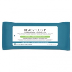 Medline ReadyFlush Biodegradable Flushable Wipes, 8 x 12, White, 24/Pack (MSC263810)
