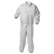 KleenGuard A35 Liquid and Particle Protection Coveralls, Zipper Front, Elastic Wrists and Ankles, 2X-Large, White, 25/Carton (KCC38930)