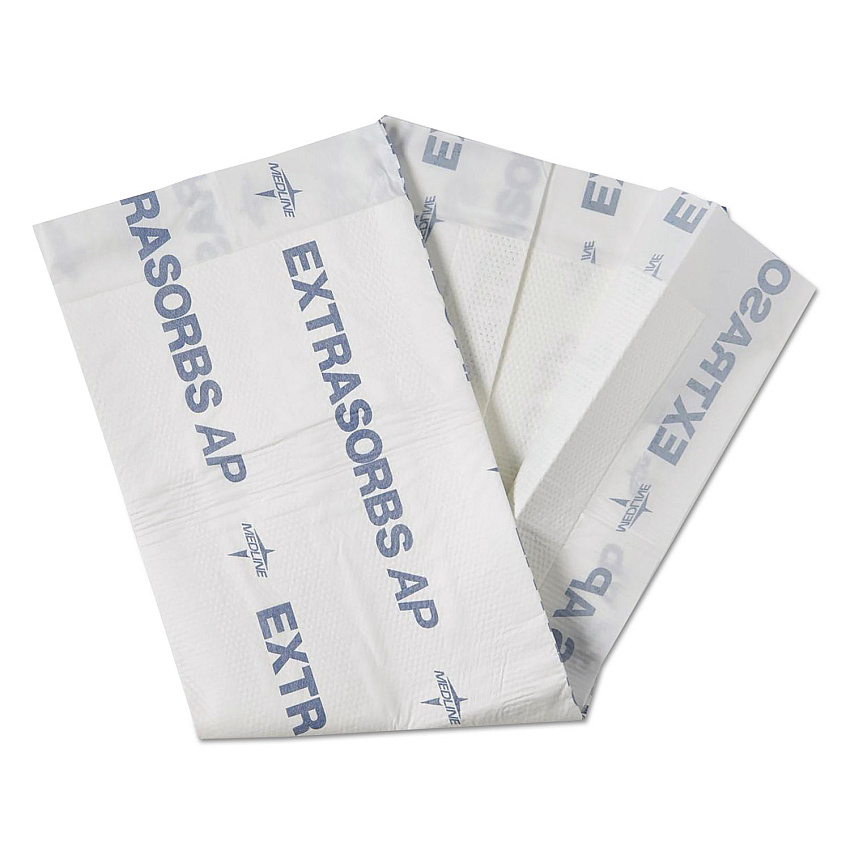 Medline Extrasorbs Air-Permeable Disposable DryPads, 30" x 36", White, 5 Pads/Pack (MIIEXTSRB3036AZ)