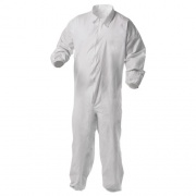 KleenGuard A35 Liquid and Particle Protection Coveralls, Zipper Front, Elastic Wrists and Ankles, X-Large, White, 25/Carton (38929)