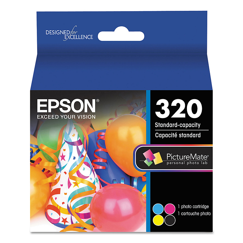 Epson T320 (320) Ink, Black/Cyan/Magenta/Yellow