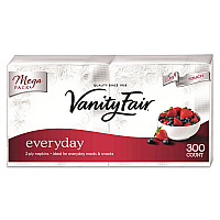 Vanity Fair Everyday Dinner Napkins, 2-Ply, White, 300/Pack (GPC3550314)