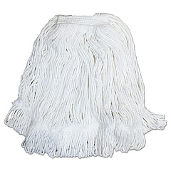 Boardwalk Pro Loop Web/Tailband Mop Head, White, #32, Rayon, 1.3" Headband, 12/Carton (BWK4032R)