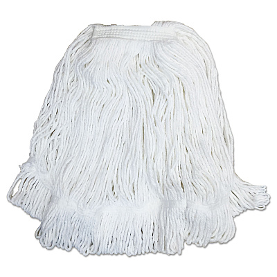 Boardwalk Pro Loop Web/Tailband Mop Head, White, #32, Rayon, 1.3" Headband, 12/Carton (BWK4032R)