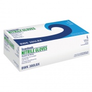 Boardwalk Disposable General-Purpose Nitrile Gloves, Large, Blue, 4 mil, 100/Box (380LBXA)
