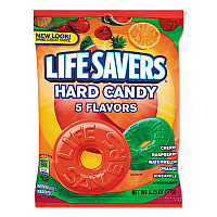 LifeSavers Hard Candy, Original Five Flavors, 6.25 oz Bag (LFS88501)
