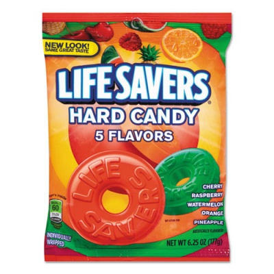 LifeSavers Hard Candy, Original Five Flavors, 6.25 oz Bag (88501)