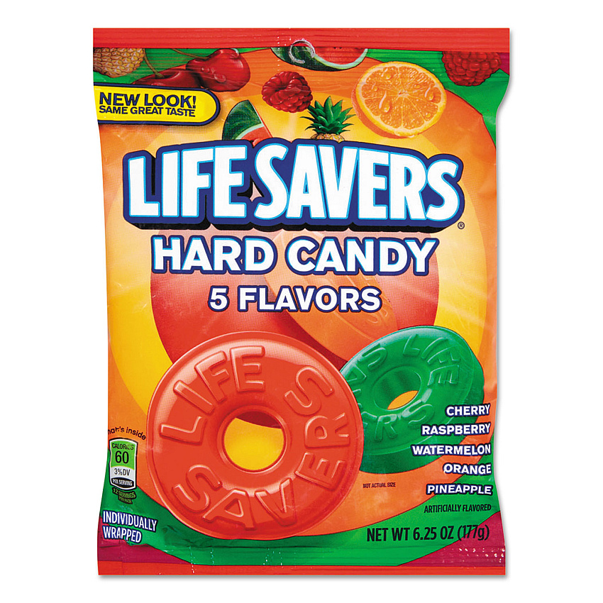 LifeSavers Hard Candy, Original Five Flavors, 6.25 oz Bag (LFS88501)