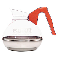 BUNN 64 oz. Easy Pour Decanter, Orange Handle (BUN6101)
