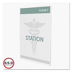 deflecto Superior Image Cubicle Sign Holder, 8.5 x 11 Insert, Clear (DEF588601)