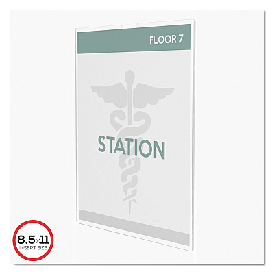 deflecto Superior Image Cubicle Sign Holder, 8.5 x 11 Insert, Clear (DEF588601)