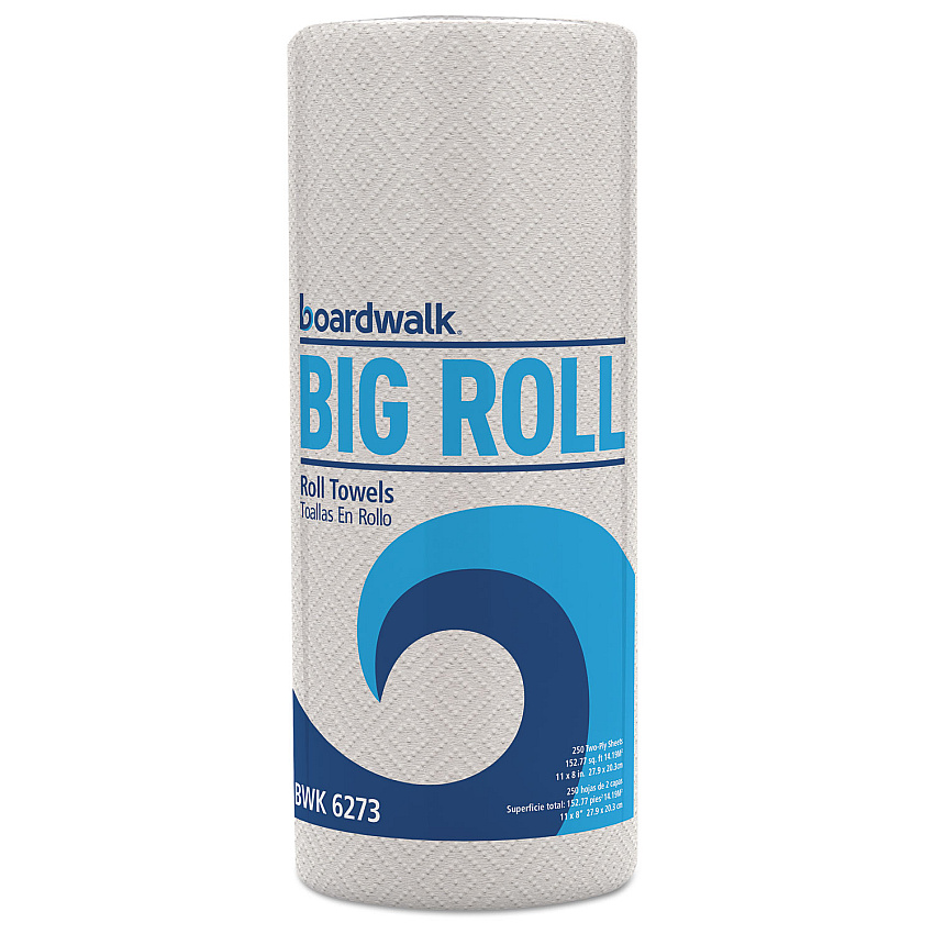 Boardwalk Kitchen Roll Towel, 2-Ply, 11 x 8.5, White, 250/Roll, 12 Rolls/Carton (BWK6273)