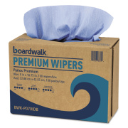 Boardwalk Hydrospun Wipers, 9 x 16.75, Blue, 100 Wipes/Box, 10 Boxes/Carton (P070IDB)