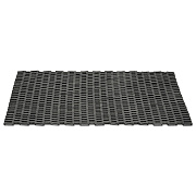 AbilityOne 7220002246486, SKILCRAFT Rubberized Link Mat, Black Open-Weave Rubber Surface, 24" x 50"
