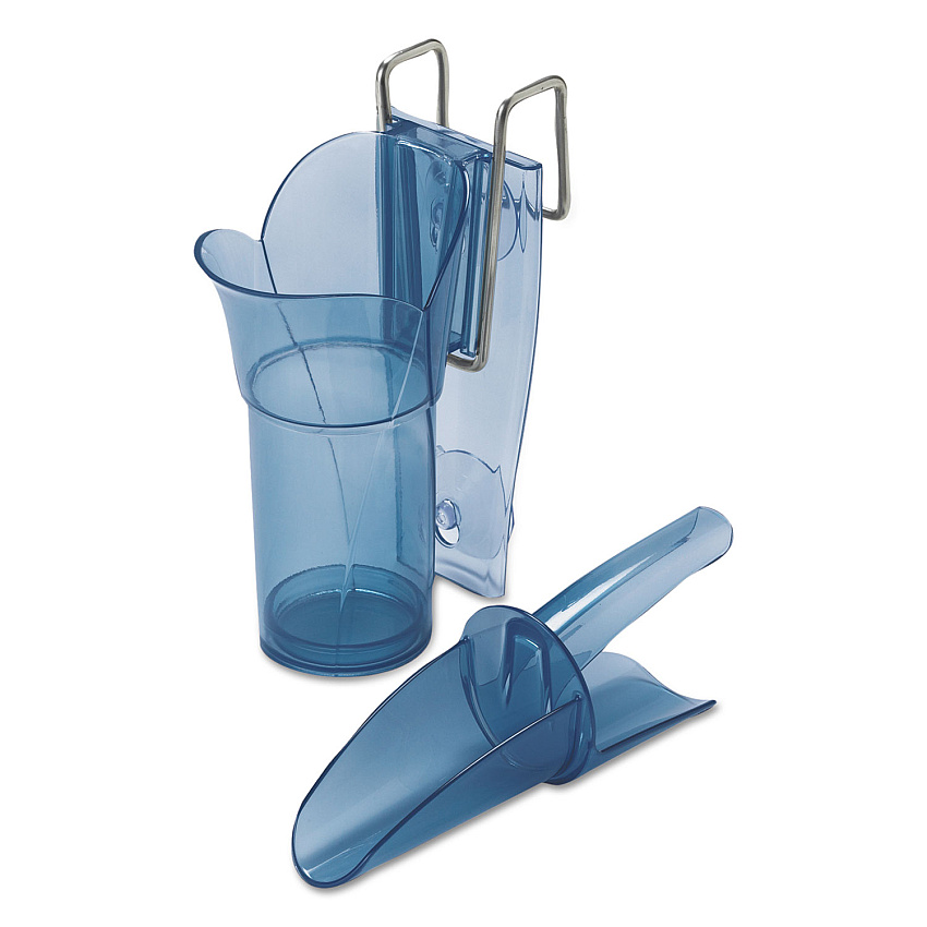 San Jamar Saf-T-Scoop and Guardian System for Ice Machines, 6-10 oz, Transparent Blue (SJMSI5000)