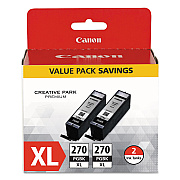 Canon 0319C005 (PGI-270XL) High-Yield Ink, Black, 2/Pack