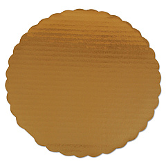 SCT Gold Cake Circles, Single Wall Construction, 14" Diameter x 0.13", Gold, Paper, 100/Carton (SCH1625)