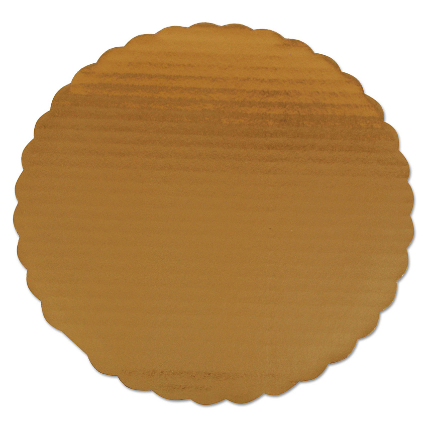 SCT Gold Cake Circles, Single Wall Construction, 14" Diameter x 0.13", Gold, Paper, 100/Carton (SCH1625)
