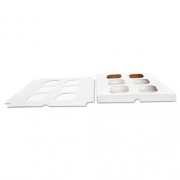 SCT Cupcake Holder Inserts, 9.88 x 9.88 x 0.88, White/Kraft, 200/Carton (10013)
