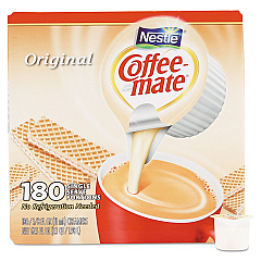 Coffee-mate Liquid Coffee Creamer, Original, 0.38 oz Mini Cups, 180/Carton (NES753032)