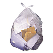 Heritage High-Density Waste Can Liners, 60 gal, 22 mic, 38" x 60", Natural, 25 Bags/Roll, 6 Rolls/Carton (HERZ7660WNR01)