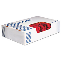 Heritage Healthcare Biohazard Printed Can Liners, Biohazard Infectious Waste, 10 gal, 1.3 mil, 24" x 23", Red, Flat Pack, 500/Carton (HERA4823PR)