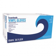 Boardwalk Exam Vinyl Gloves, Clear, Large, 3 3/5 mil, 100/Box, 10 Boxes/Carton (361LCT)