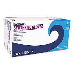 Boardwalk Powder-Free Synthetic Vinyl Gloves, Medium, Beige, 4 mil, 100/Box (BWK315MBX)