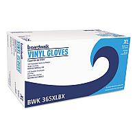 Boardwalk General Purpose Vinyl Gloves, Powder/Latex-Free, 2.6 mil, X-Large, Clear,100/Box (BWK365XLBX)