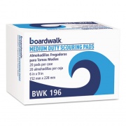 Boardwalk Medium Duty Scour Pad,  6 x 9, Green, 20/Carton (196)
