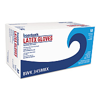 Boardwalk General-Purpose Latex Gloves, Natural, Medium, Powder-Free, 4.4 mil, 1,000/Carton (BWK345MCT)