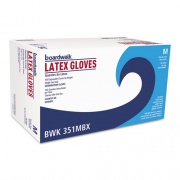 Boardwalk Powder-Free Latex Exam Gloves, Medium, Natural, 4.8 mil, 100/Box, 10 Boxes/Carton (351MCT)