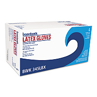 Boardwalk General-Purpose Latex Gloves, Natural, Large, Powder-Free, 4.4 mil, 1,000/Carton (BWK345LCT)