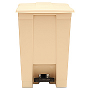 Rubbermaid Commercial Indoor Utility Step-On Waste Container, 12 gal, Plastic, Beige (RCP6144BEI)