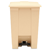 Rubbermaid Commercial Indoor Utility Step-On Waste Container, 12 gal, Plastic, Beige (RCP6144BEI)