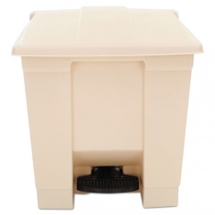 Rubbermaid Commercial Indoor Utility Step-On Waste Container, 8 gal, Plastic, Beige (6143BEI)