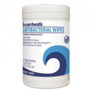 Boardwalk Antibacterial Wipes, 5.4 x 8, Fresh Scent, 75/Canister, 6 Canisters/Carton (458WA)