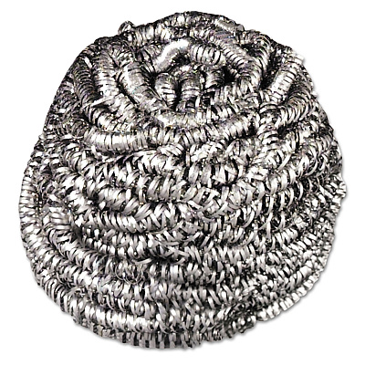 Scotch-Brite Stainless Steel Scrubber, Silver, 12/Carton (MMM19084)