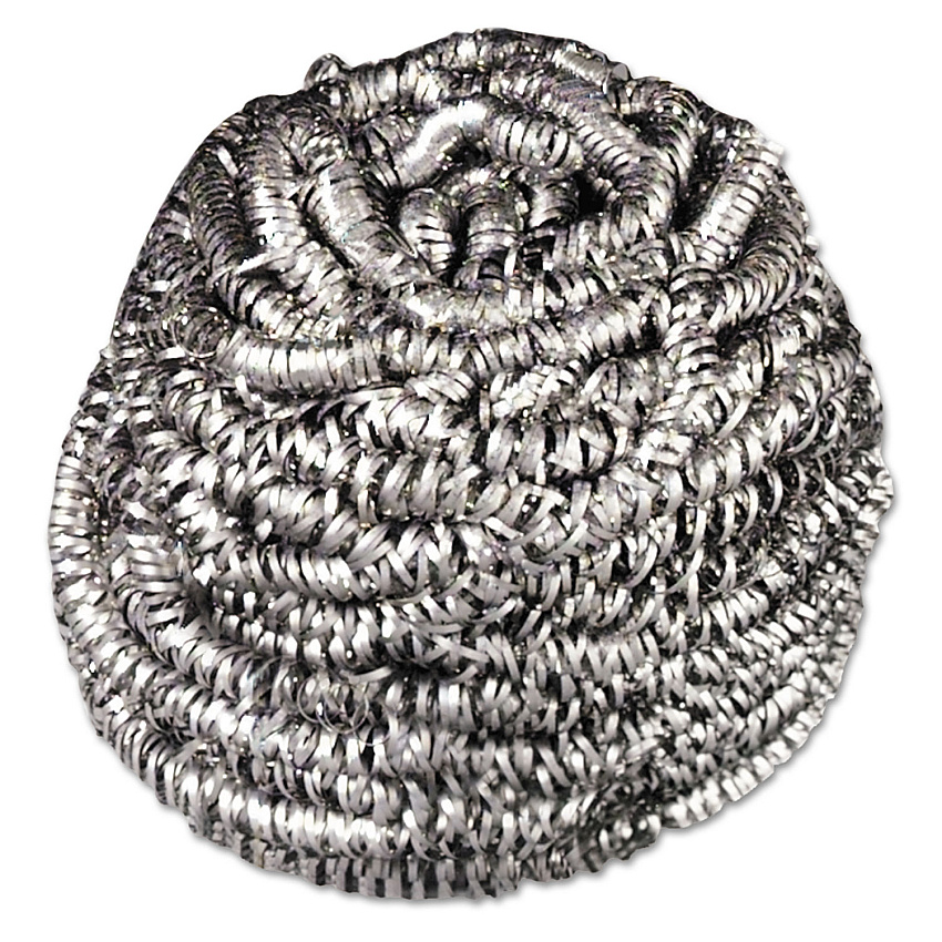 Scotch-Brite Stainless Steel Scrubber, Silver, 12/Carton (MMM19084)