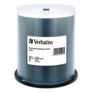 Verbatim CD-R DataLifePlus Printable Recordable Disc, 700 MB/80 min, 52x, Spindle, White, 100/Pack (95253)