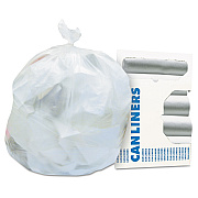Heritage High-Density Waste Can Liners, 10 gal, 8 mic, 24" x 24", Natural, 50 Bags/Roll, 20 Rolls/Carton (HERZ4824LNR01)