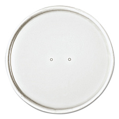 Solo Paper Lids for Food Containers, For 16 oz Containers, Vented, 3.9" Diameter x 0.9"h, White, 25/Bag, 20 Bags/Carton (SCCCH16A)