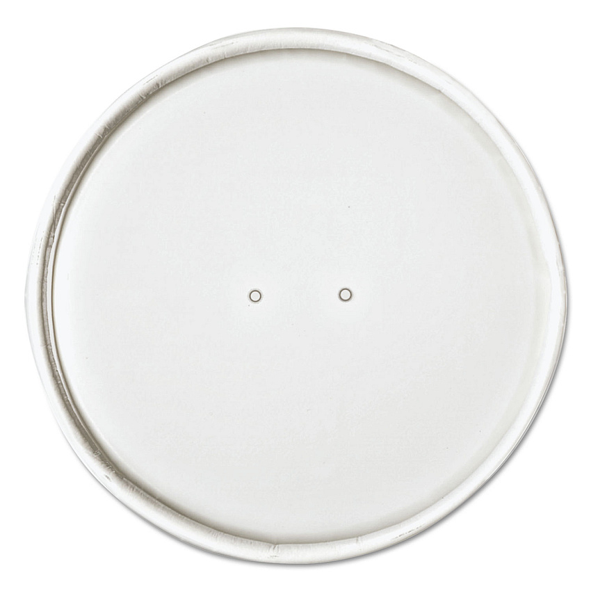 Solo Paper Lids for Food Containers, For 16 oz Containers, Vented, 3.9" Diameter x 0.9"h, White, 25/Bag, 20 Bags/Carton (SCCCH16A)