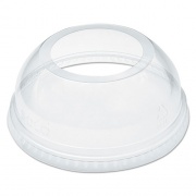 Dart Open-Top Dome Lid, Fits 16 oz to 24 oz Plastic Cups, Clear, 1.9" Dia Hole, 1,000/Carton (DLW626)