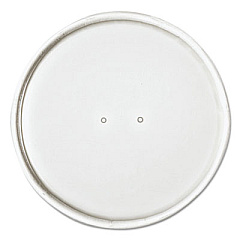 Solo Paper Lids for Food Containers, For 32 oz Containers, Vented, 4.6" Diameter x 0.7"h, White, 25/Bag, 20 Bags/Carton (SCCCH32A)