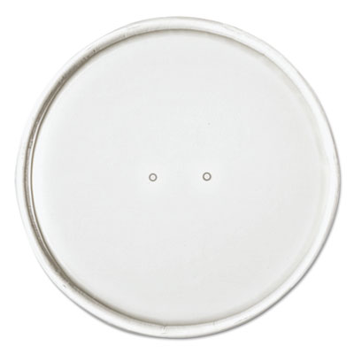 Solo Paper Lids for Food Containers, For 32 oz Containers, Vented, 4.6" Diameter x 0.7"h, White, 25/Bag, 20 Bags/Carton (SCCCH32A)