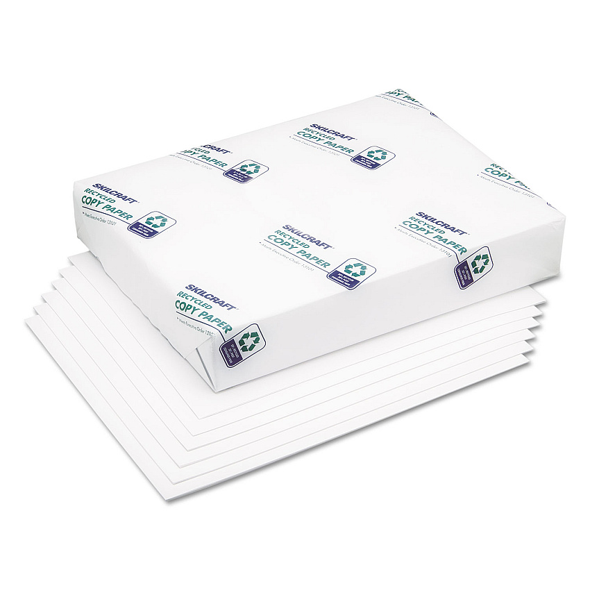 AbilityOne 7530002900617, SKILCRAFT Bond Paper, 92 Bright, 20 lb Bond Weight, 8.5 x 11, White, 500 Sheets/Ream, 10 Reams/Carton