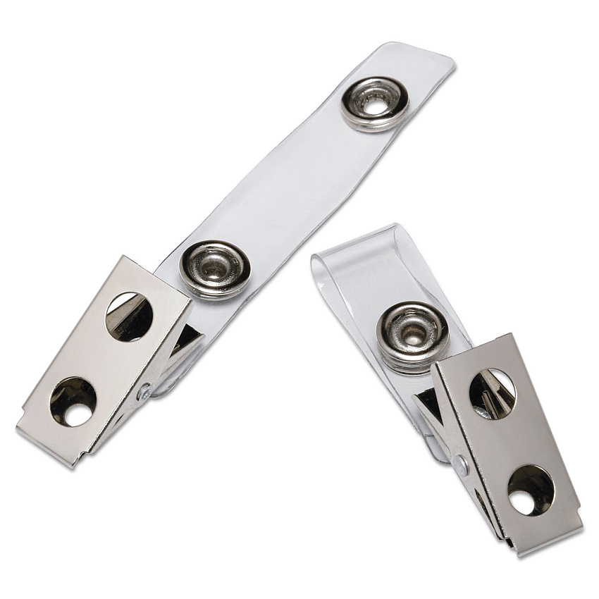 AbilityOne 8455016452727, SKILCRAFT Clip Adapter Strap for PIP/CAC Cards, 0.5" x 2.75", Clear, 100/Box